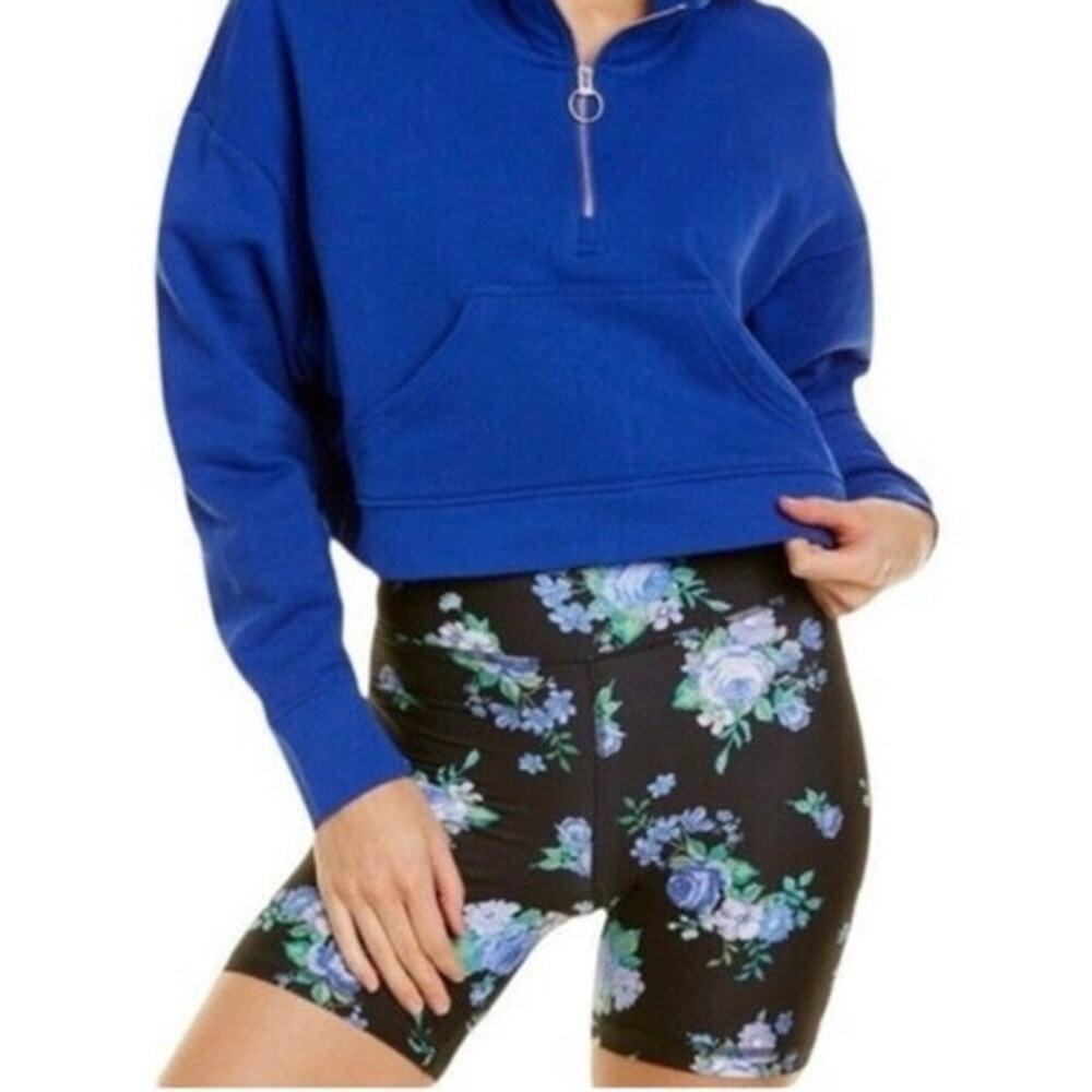 WeWoreWhat bike shorts in a black floral print size medium NWOT
